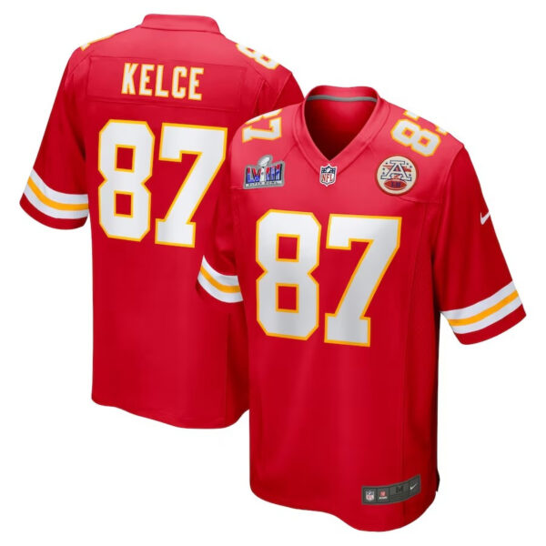 Kansas City Chiefs #87 Travis Kelce Super Bowl LVIII Game Jersey – Red