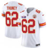 Kansas City Chiefs #62 Joe Thuney White FUSE Super Bowl LVIII Patch Vapor Jersey