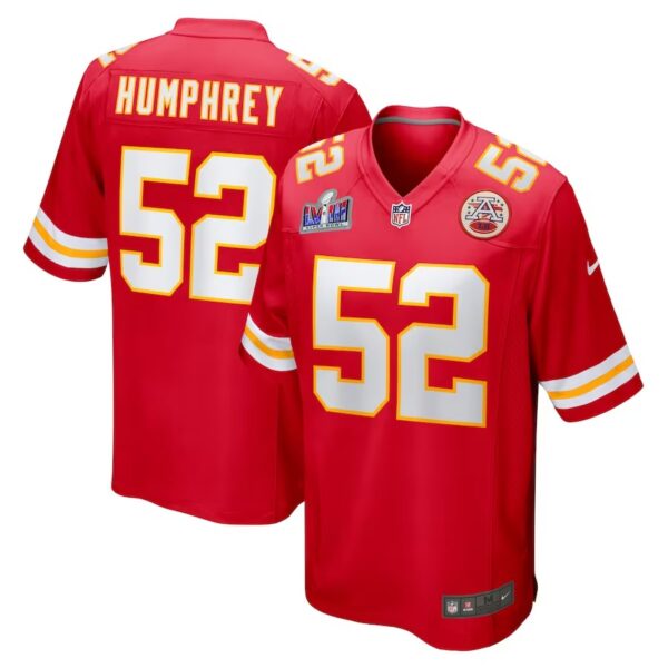 Kansas City Chiefs #52 Creed Humphrey Super Bowl LVIII Game Jersey – Red