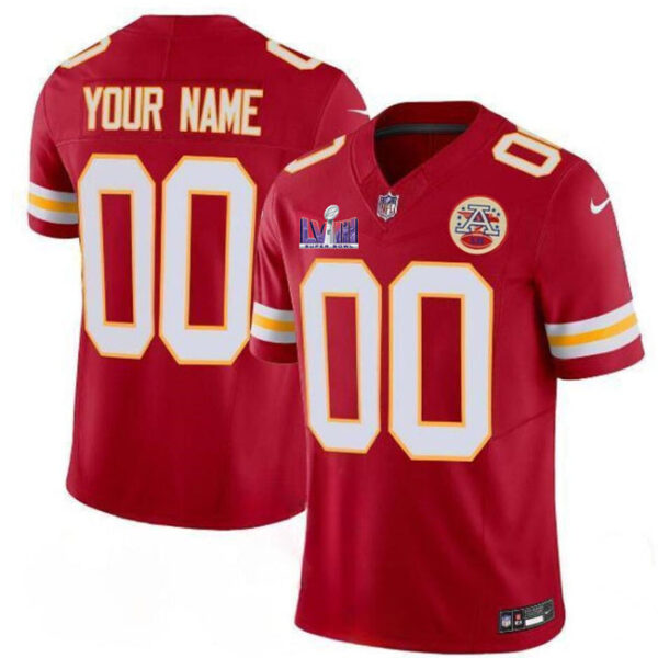 Kansas City Chiefs Active Player Custom Red FUSE Super Bowl LVIII Patch Vapor Jersey