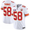 Kansas City Chiefs #58 Derrick Thomas White FUSE Super Bowl LVIII Patch Vapor Jersey