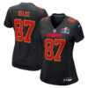 Kansas City Chiefs #87 Travis Kelce Super Bowl LVIII Carbon Fashion Game Player Jersey – Black