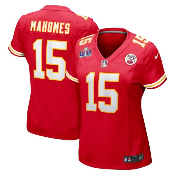 Kansas City Chiefs #15 Patrick Mahomes Super Bowl LVIII Game Jersey – Red