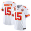 Kansas City Chiefs #15 Patrick Mahomes White 2024 FUSE With NKH Patch And Jersey