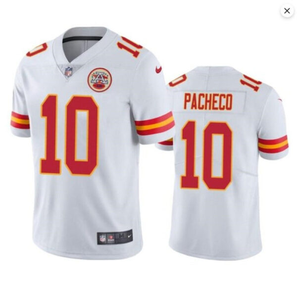 Youth Kansas City Chiefs #10 Isiah Pacheco White Vapor Untouchable Limited Stitched Jersey