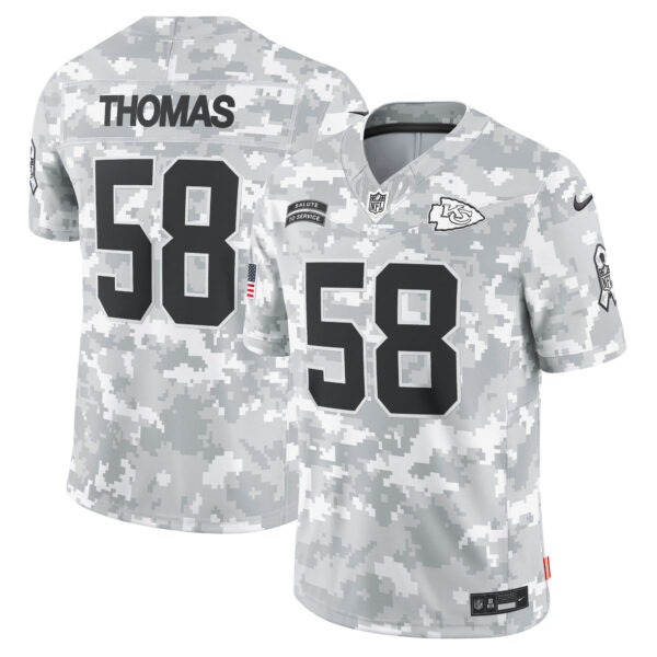 Derrick Thomas Kansas City Chiefs Nike 2024 Salute To Service Retired Player Limited Jersey Arctic Camo