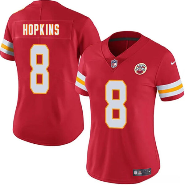 Women Kansas City Chiefs #8 Deandre Hopkins Red Vapor Untouchable Limited Stitched Football Jersey