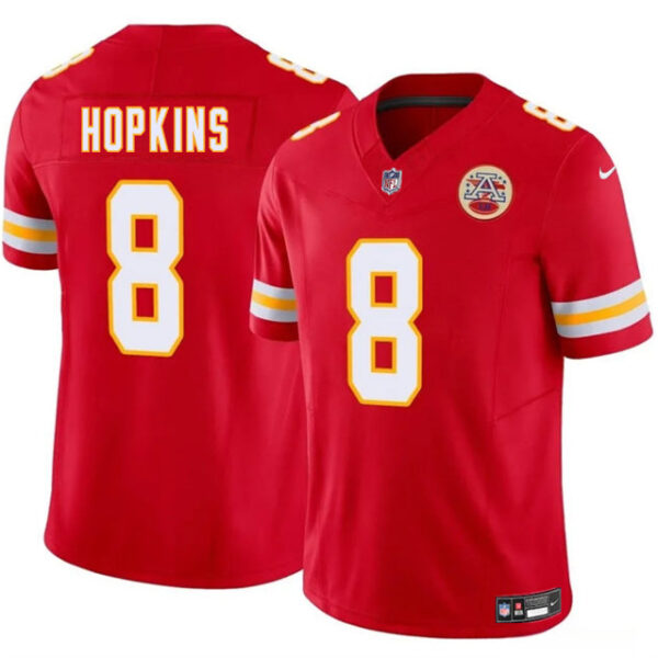 Kansas City Chiefs #8 Deandre Hopkins Red 2024 FUSE Vapor Untouchable Stitched Football Jersey