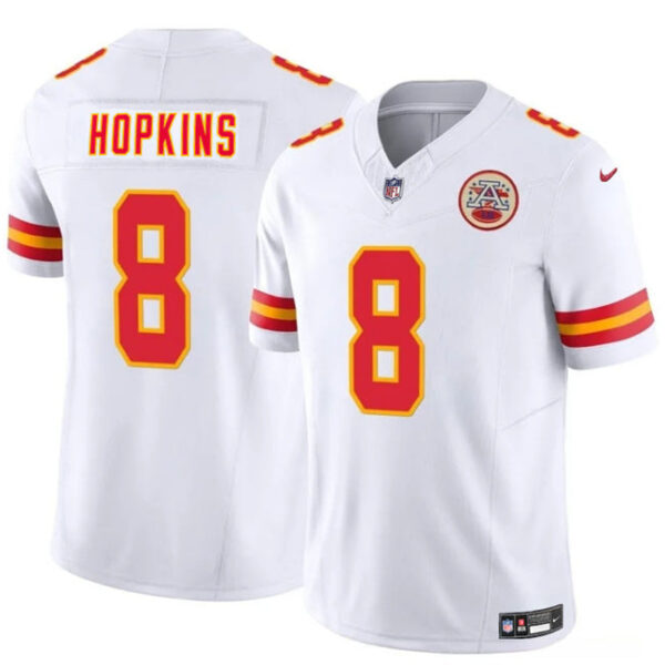 Kansas City Chiefs #8 Deandre Hopkins White 2024 FUSE Vapor Untouchable Stitched Football Jersey