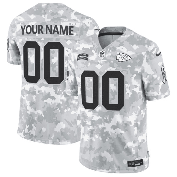 Kansas City Chiefs Active Player Custom 2024 FUSE Arctic Camo Salute To Service Limited Football Stitched Jersey