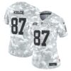 Travis Kelce Kansas City Chiefs Womens 2024 Salute To Service Limited Jersey Arctic Camo