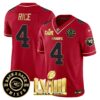 Men’s Chiefs Super Bowl LVIII & Back 2 Back Patch Vapor Jersey V3 – All Stitched – Red Special – Rashee Rice