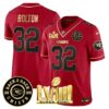 Men’s Chiefs Super Bowl LVIII & Back 2 Back Patch Vapor Jersey V3 – All Stitched – Red Special – Nick Bolton