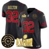 Men’s Chiefs Super Bowl LVIII & Back 2 Back Patch Vapor Jersey V3 – All Stitched – Gold Trim – Nick Bolton