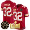 Men’s Chiefs Super Bowl LVIII & Back 2 Back Patch Vapor Jersey V3 – All Stitched – Red – Nick Bolton