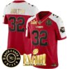 Men’s Chiefs Super Bowl LVIII & Back 2 Back Patch Vapor Jersey V3 – All Stitched – Red Alternate – Nick Bolton