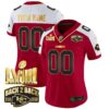 Chiefs Super Bowl LVIII & Back 2 Back Gold Patch Vapor Custom Jersey – All Stitched – Women – Red Alternate