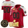 Chiefs Super Bowl LVIII & Back 2 Back Gold Patch Vapor Custom Jersey V3 – All Stitched – Youth – Red Alternate