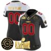 Chiefs Super Bowl LVIII & Back 2 Back Gold Patch Vapor Custom Jersey V3 – All Stitched – Women – Black Alternate