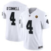 Las Vegas Raiders #4 Aidan O’connell White 2023 FUSE With John Madden Jersey
