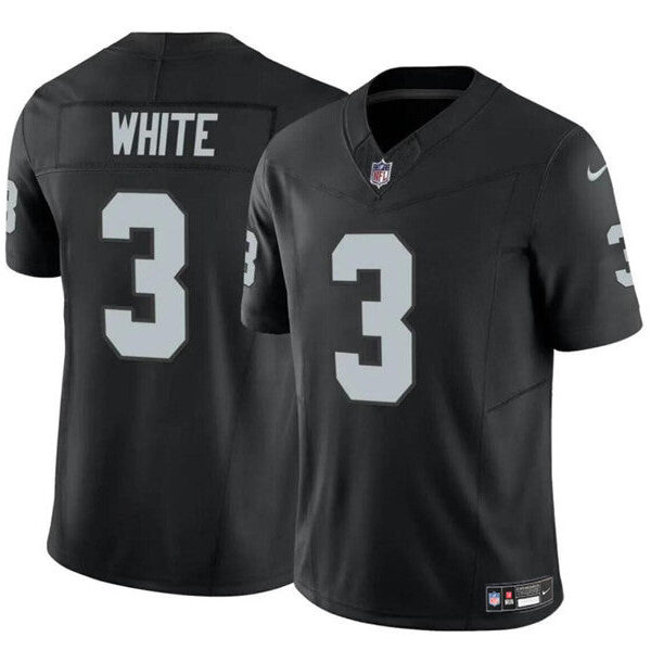 Las Vegas Raiders #3 Zamir White Black FUSE Vapor Football Stitched Jersey