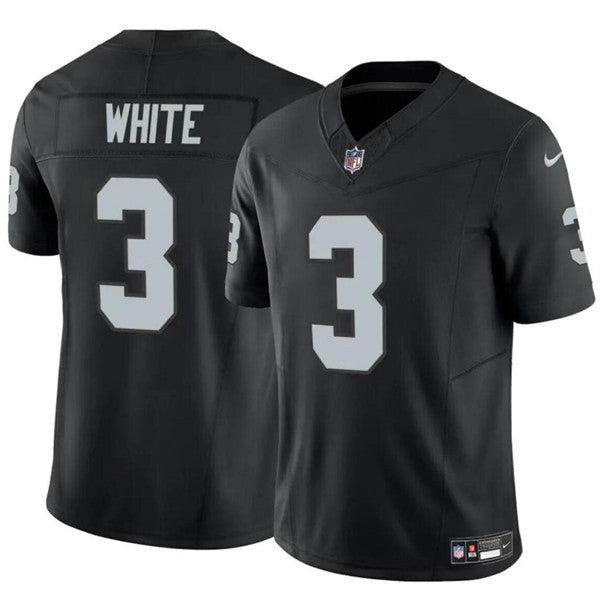 Las Vegas Raiders #3 Zamir White Black FUSE Vapor Football Stitched Jersey