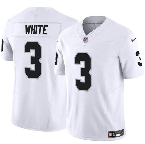 Las Vegas Raiders #3 Zamir White White FUSE Vapor Football Stitched Jersey