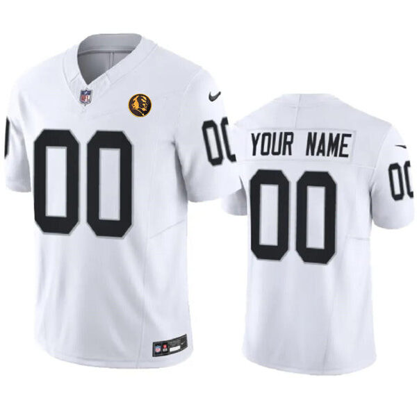 Las Vegas Raiders Active Player Custom White 2023 FUSE With John Madden Jersey