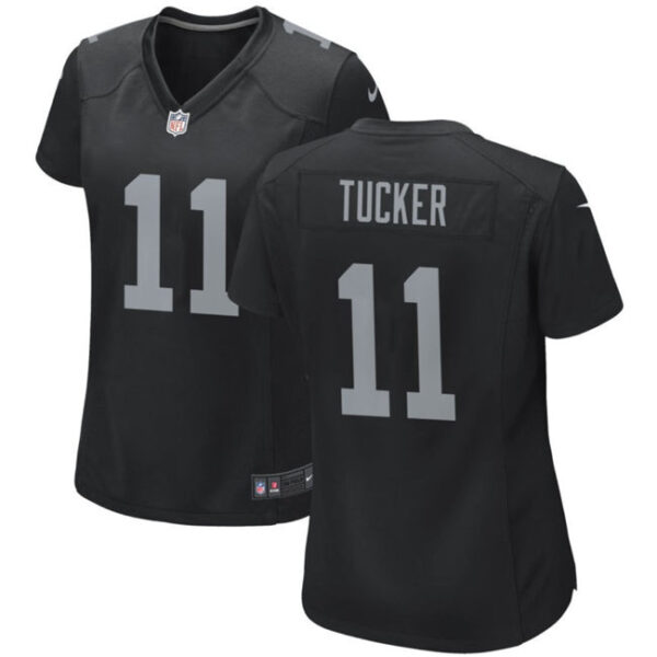 Women Las Vegas Raiders #11 Tre Tucker Black Stitched Jersey