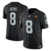 Las Vegas Raiders #8 Josh Jacobs Black 2023 FUSE With John Madden Patch Vapor Jersey