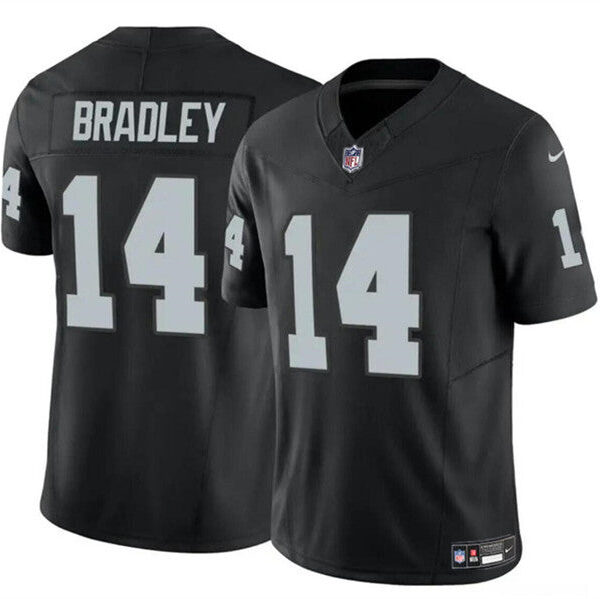 Las Vegas Raiders #14 Carter Bradley Black FUSE Vapor Football Jersey
