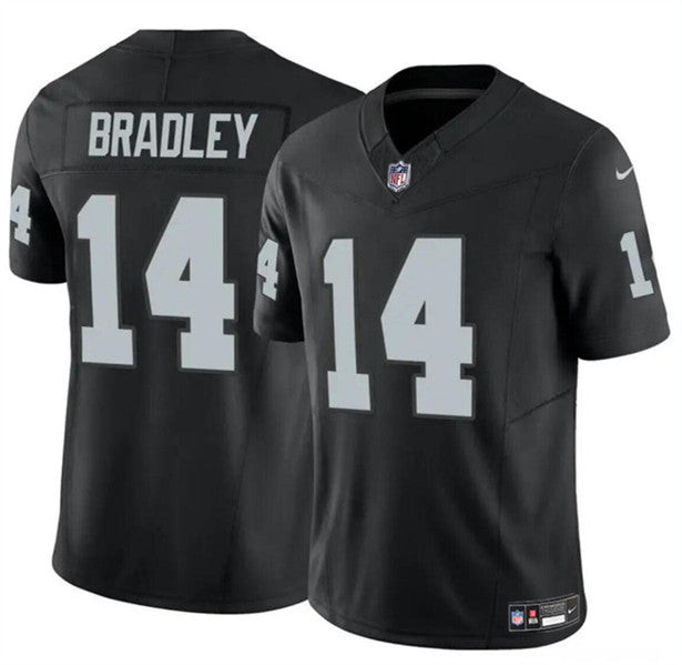 Las Vegas Raiders #14 Carter Bradley Black FUSE Vapor Football Jersey
