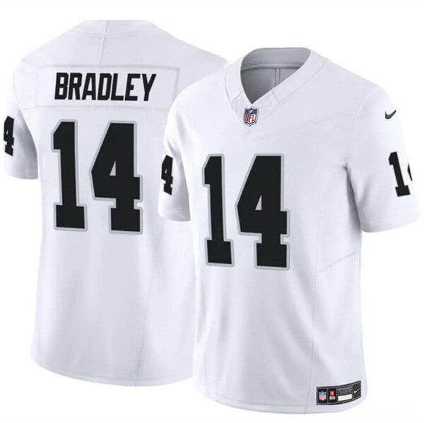 Las Vegas Raiders #14 Carter Bradley White FUSE Vapor Football Jersey