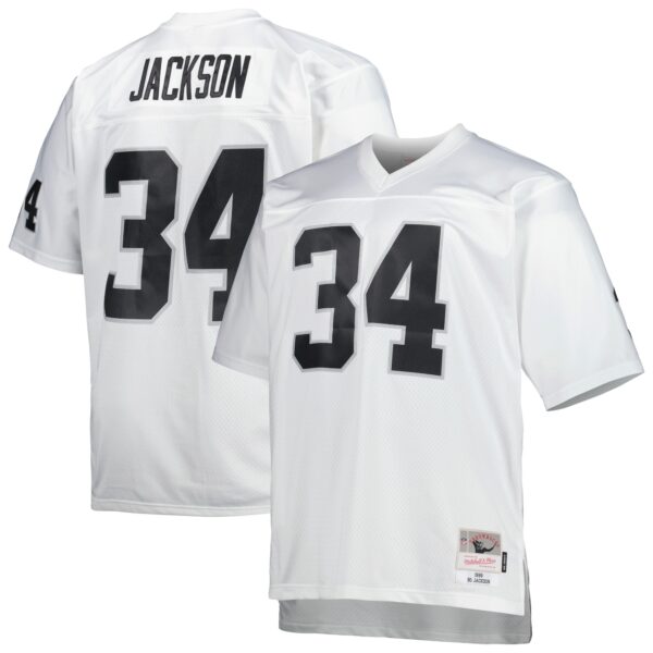 Bo Jackson Las Vegas Raiders Mitchell Ness Big Tall 1988 Retired Player Replica Jersey White
