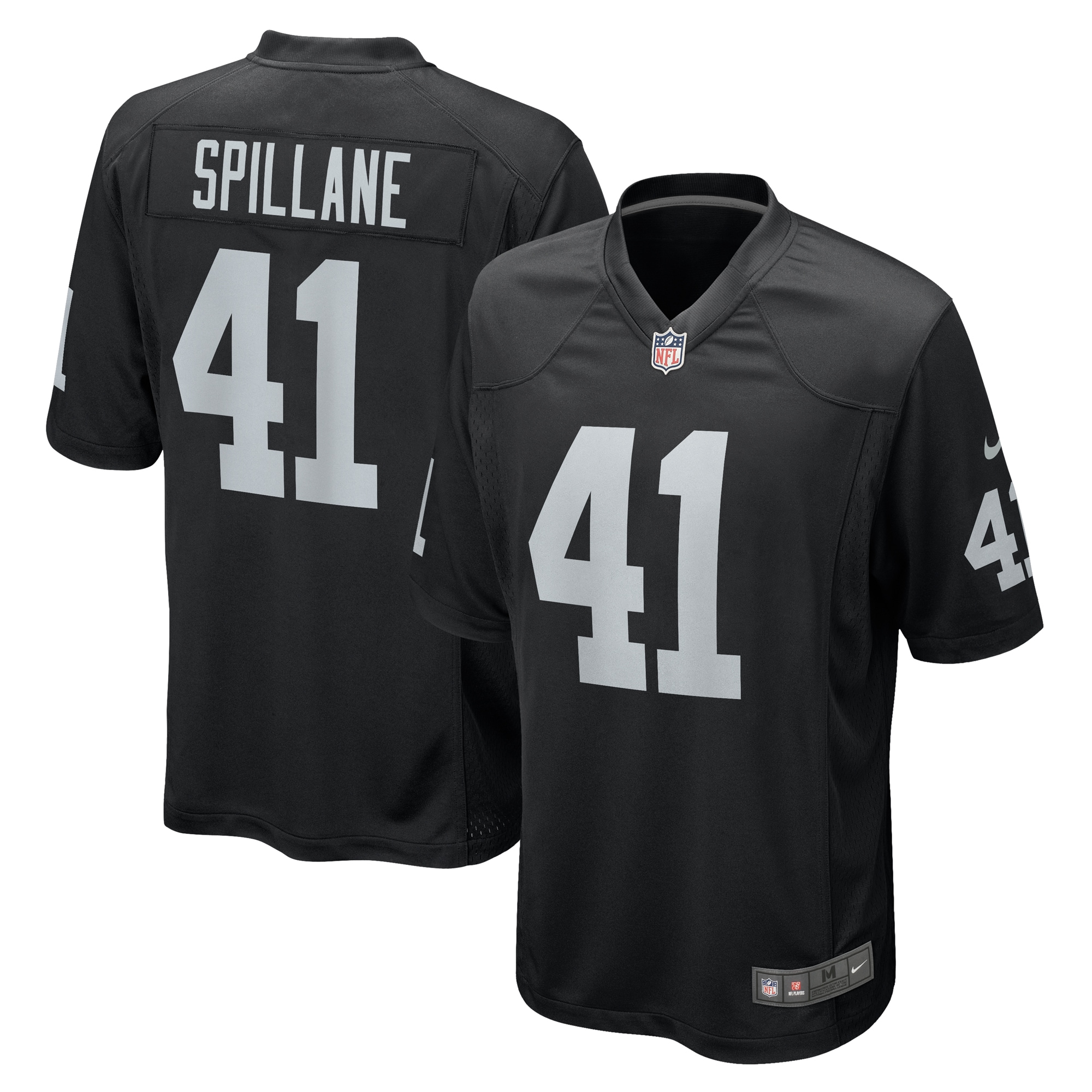 Robert Spillane Las Vegas Raiders Nike Game Player Jersey Black