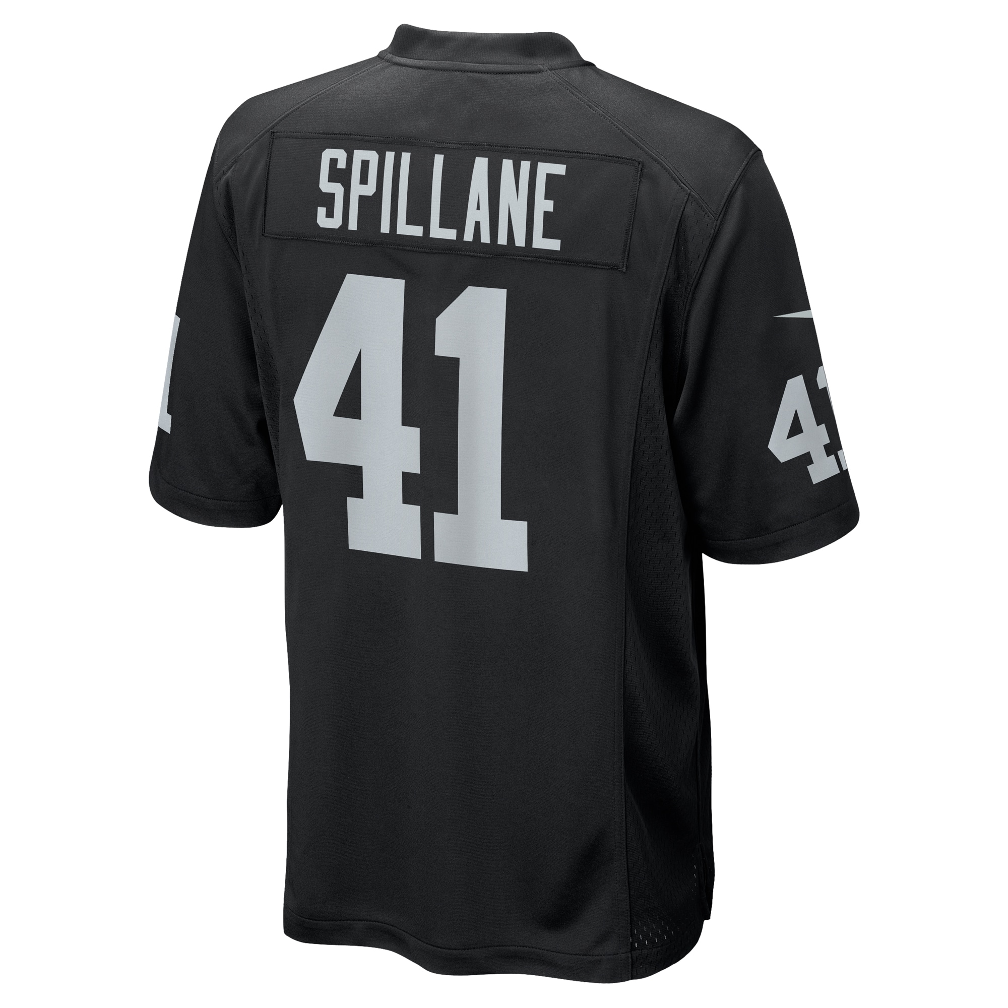 Robert Spillane Las Vegas Raiders Nike Game Player Jersey Black - Image 3