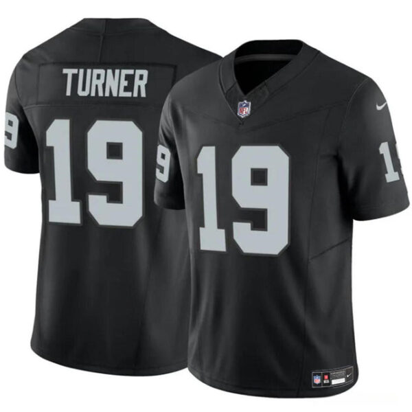 Las Vegas Raiders #19 DJ Turner Black 2024 FUSE Vapor Stitched Football Jersey