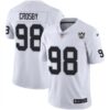 Las Vegas Raiders #98 Maxx Crosby White 2024 65Th Anniversary Patch Vapor Limited Football Stitched Jersey