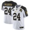Men’s Raiders Alternate Vapor Black Gold & Black Inverted Limited Inaugural Season Patch – All Stitched – Black Inverted – Charles Woodson