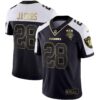 Men’s Raiders Alternate Vapor Black Gold & Black Inverted Limited Inaugural Season Patch – All Stitched – Black Gold – Josh Jacobs