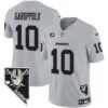 Men’s Raiders Nevada Home Patch Vapor Jersey – All Stitched – Gray – Jimmy Garoppolo