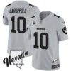 Men’s Raiders Nevada Silver State Patch Vapor Jersey V2 – All Stitched – Gray – Jimmy Garoppolo