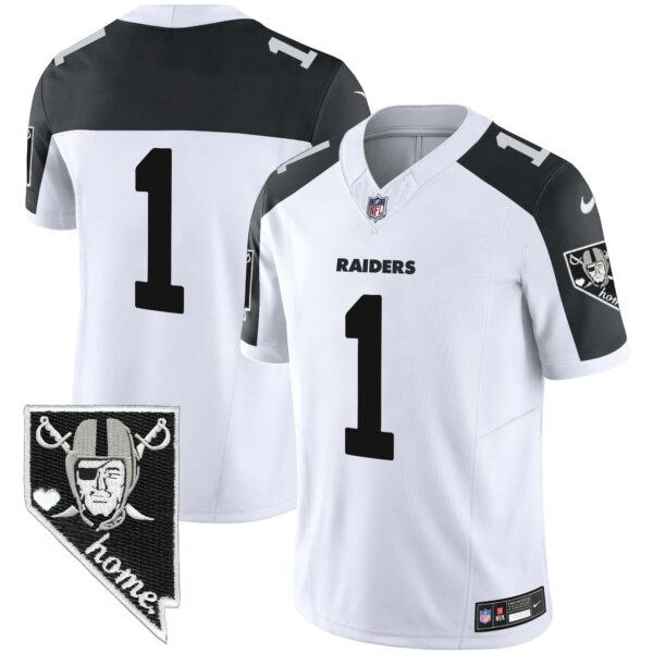Men’s Raiders Nevada Home Patch Vapor Jersey – All Stitched – Inverted – #1 Team
