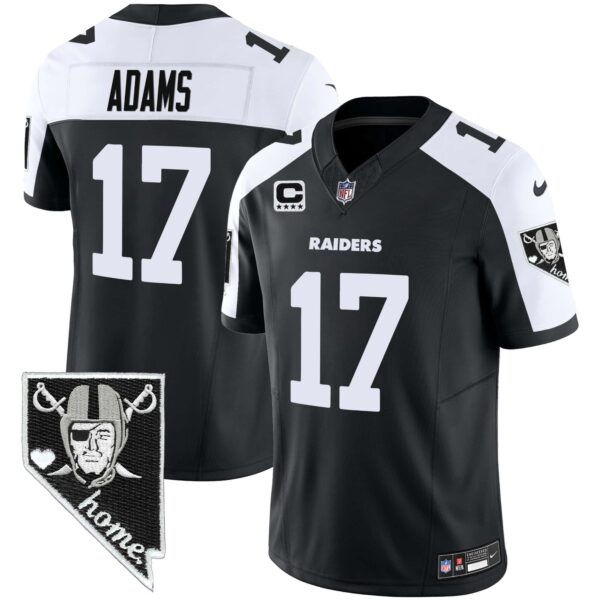 Men’s Raiders Nevada Home Patch Vapor Jersey – All Stitched – Black Alternate – Davante Adams