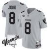 Men’s Raiders Nevada Silver State Patch Vapor Jersey V2 – All Stitched – Gray – Josh Jacobs