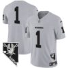 Men’s Raiders Nevada Home Patch Vapor Jersey – All Stitched – Gray – #1 Team