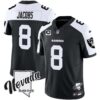 Men’s Raiders Nevada Silver State Patch Vapor Jersey V2 – All Stitched – Black Alternate – Josh Jacobs