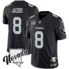 Men’s Raiders Nevada Silver State Patch Vapor Jersey V2 – All Stitched – Black – Josh Jacobs