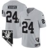Men’s Raiders Nevada Home Patch Vapor Jersey – All Stitched – Gray – Charles Woodson