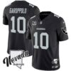 Men’s Raiders Nevada Silver State Patch Vapor Jersey V2 – All Stitched – Black – Jimmy Garoppolo